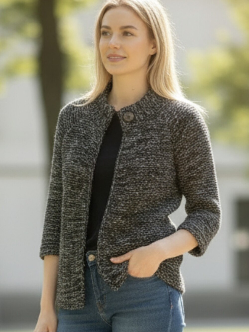 BCBGMaxAzria One Button Cardigan size small